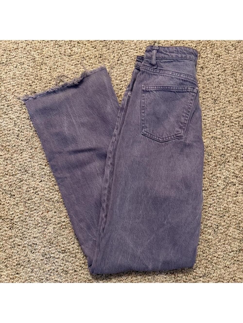 Zara purple high-waisted straight-leg jeans Size 4